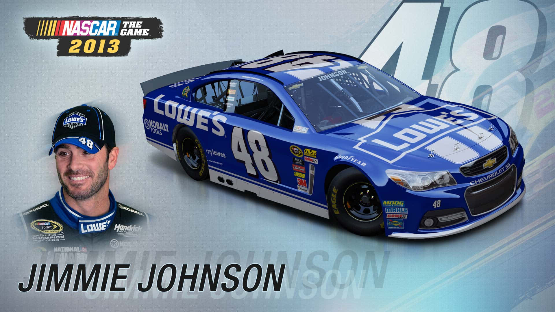 Jimmie Johnson focused and ready in his racing gear. Wallpaper