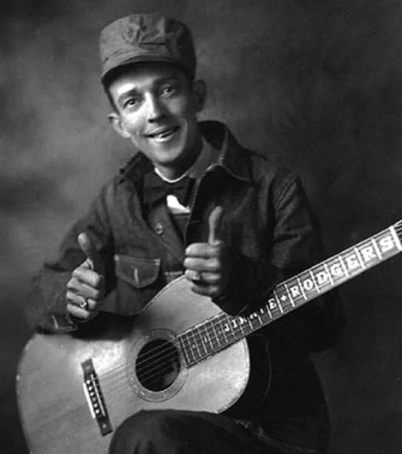 Jimmie Rodgers Black And White Portrait Wallpaper