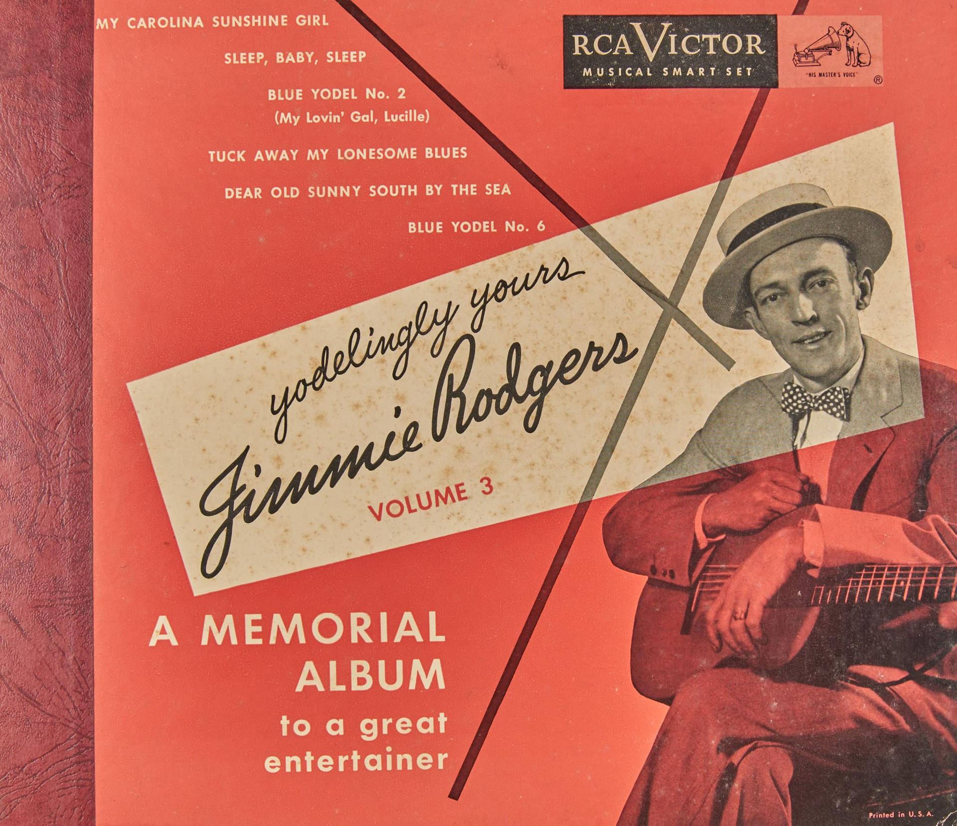 - Jimmie Rodgers Memorial Album Cover vægdekoration Wallpaper