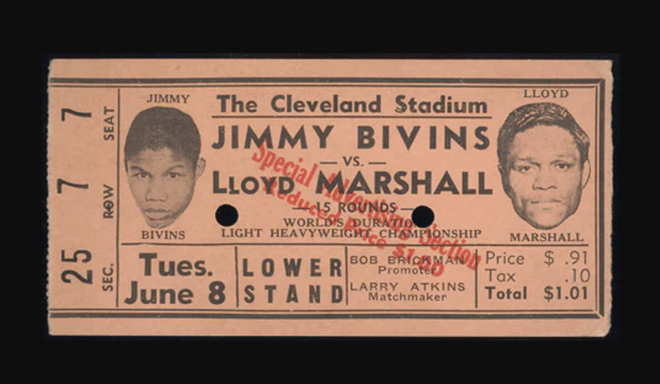 Jimmy Bivins And Lloyd Marshall Ticket Wallpaper
