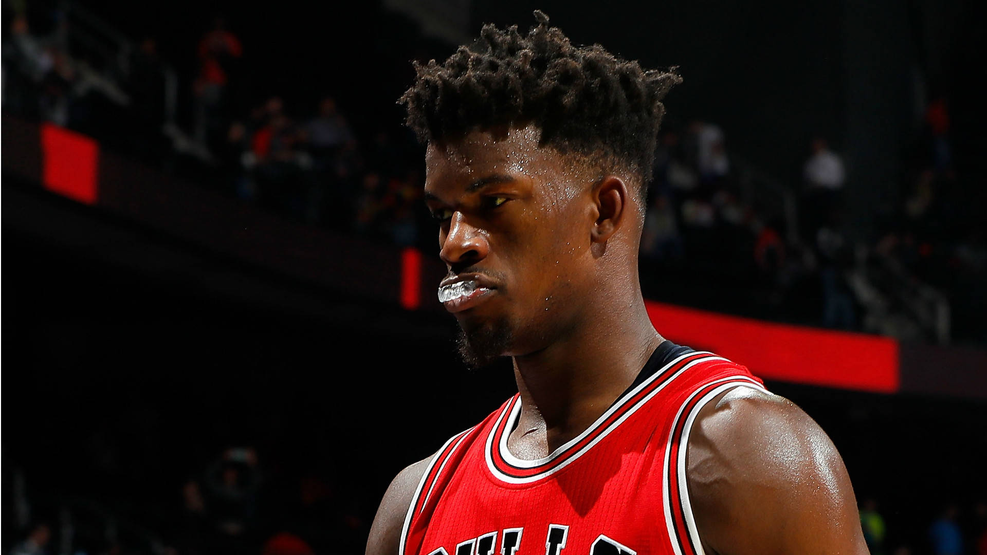 Jimmy Butler Close-Up Mouth Guard Wallpaper