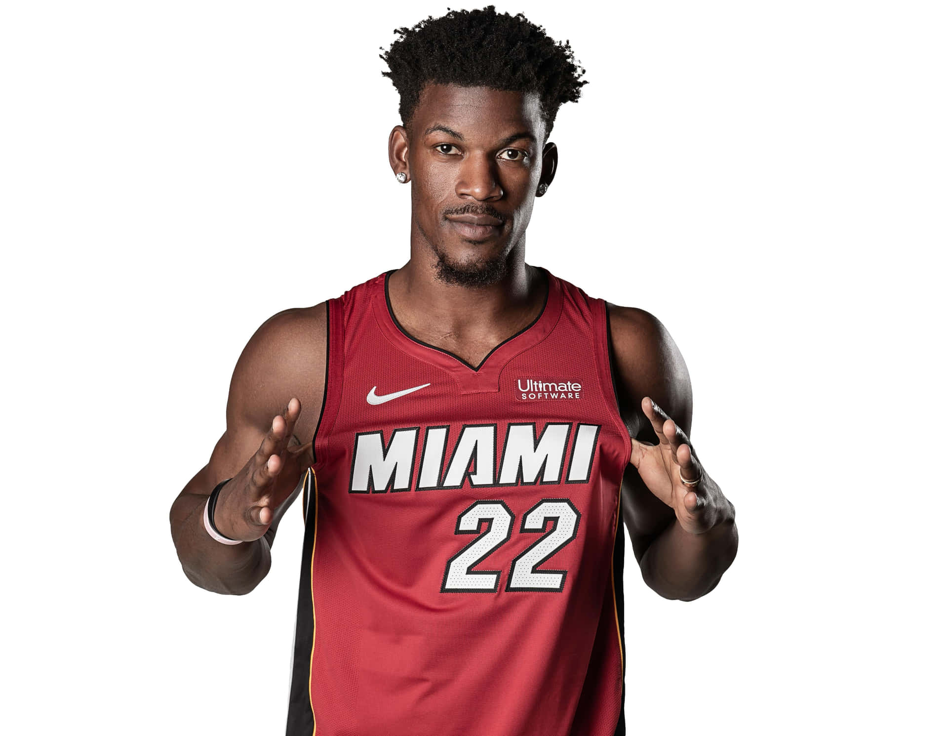 Jimmy Butler Miami Heat Portret Achtergrond