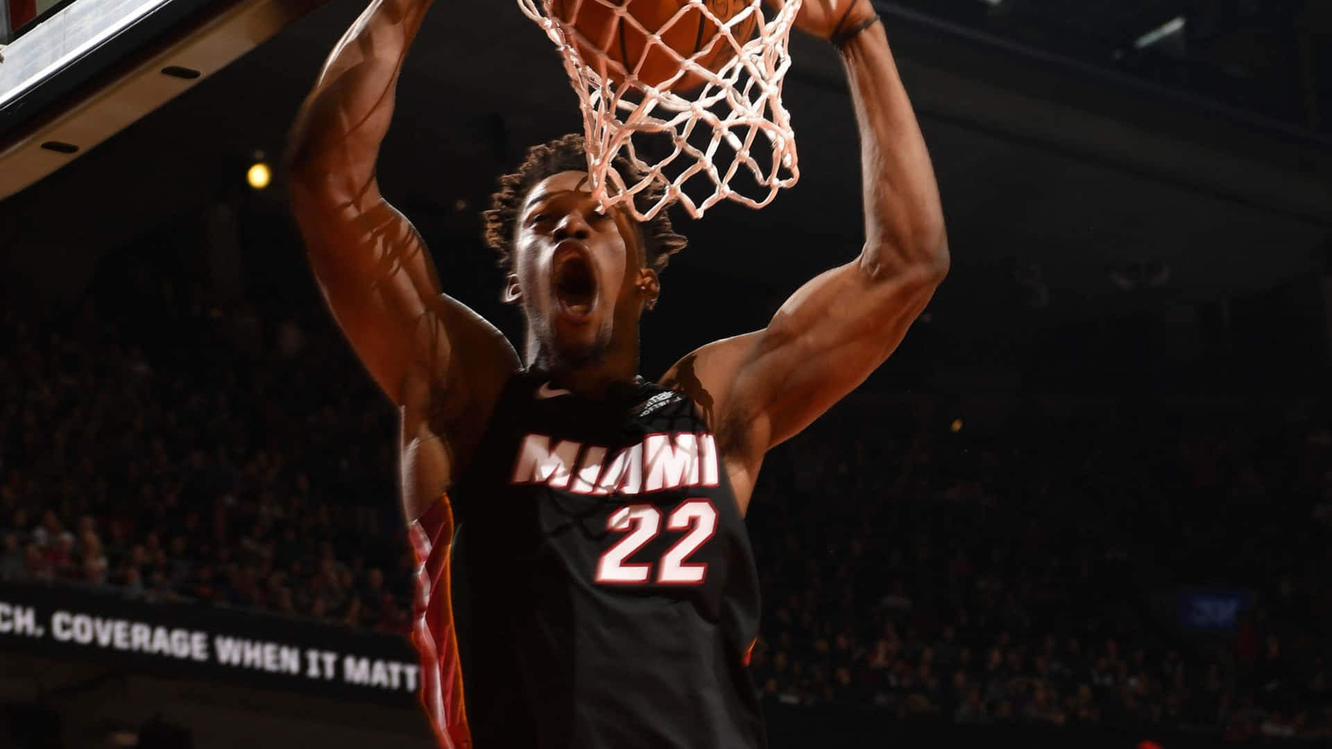 Jimmy Butler Slam Dunk Miami Heat Achtergrond