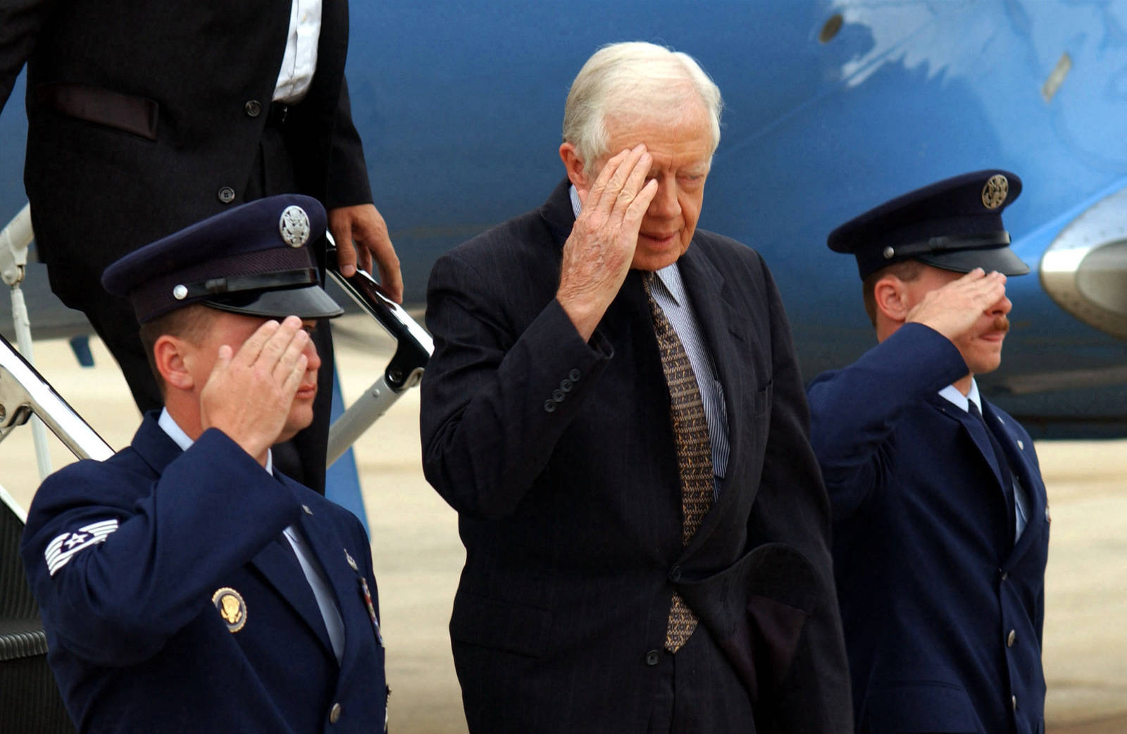 Jimmy Carter Doing Hand Salute Wallpaper