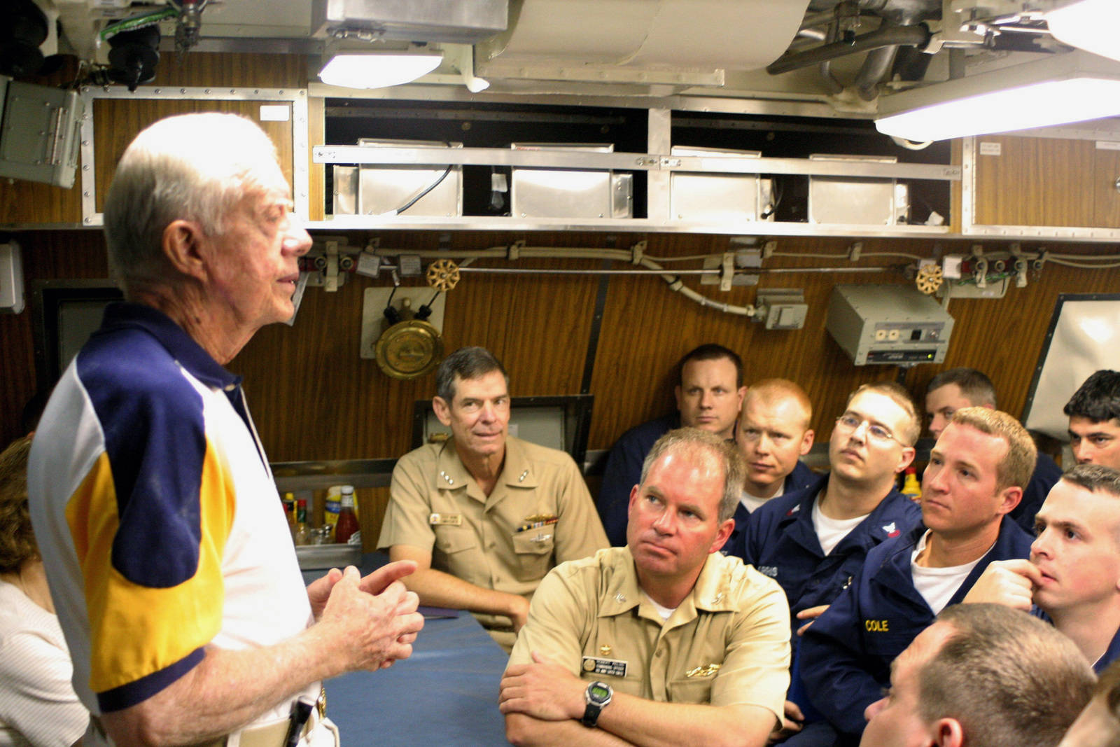 Former President Jimmy Carter with US Marines Wallpaper