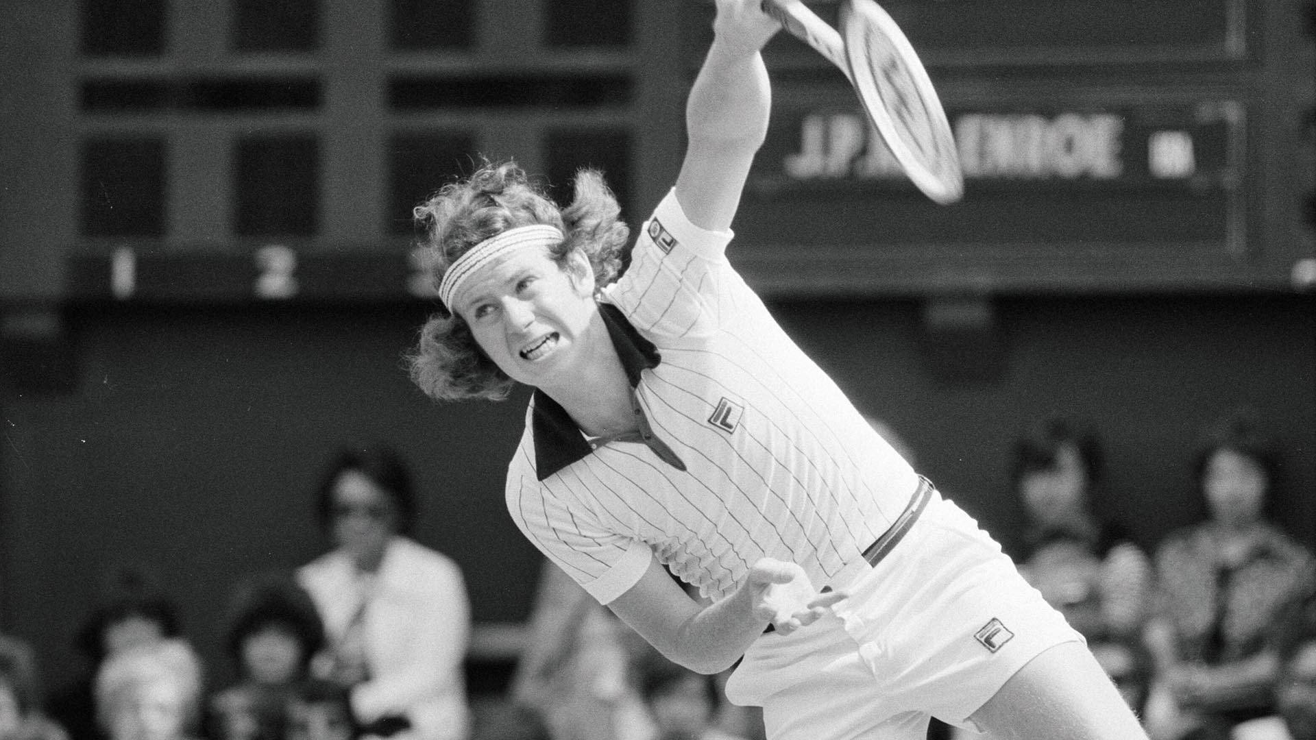 Jimmy Connors in Action - Wimbledon 1977 Wallpaper