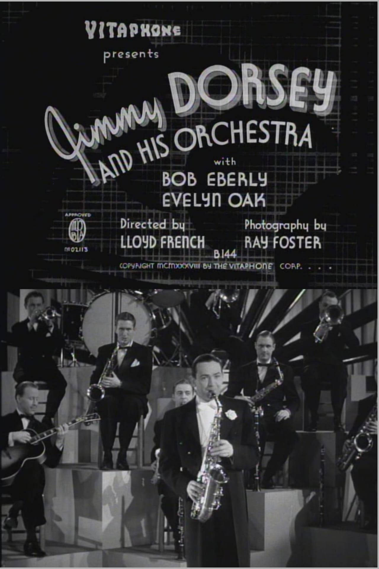 Jimmydorsey Med Sitt Orkester Affisch Wallpaper