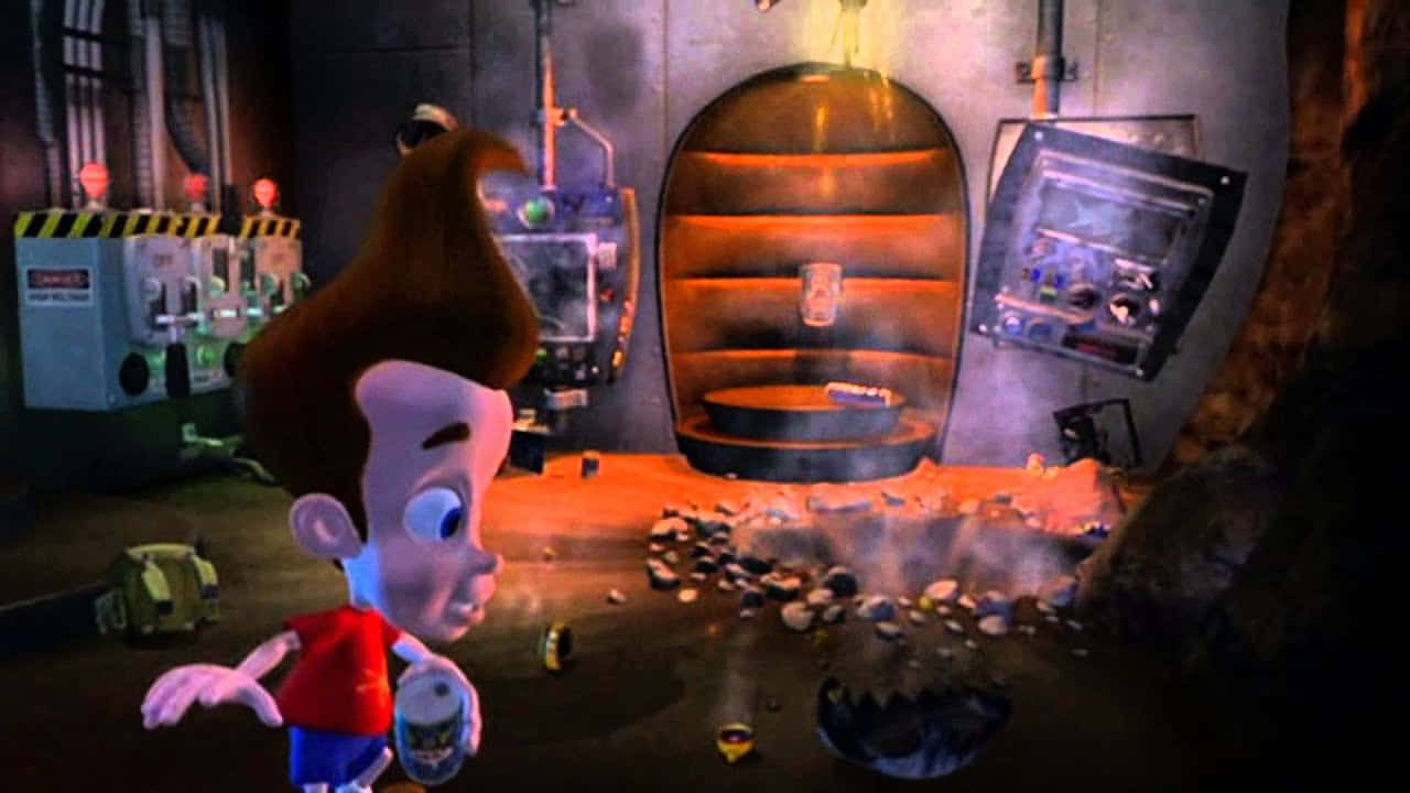 Jimmyneutron Pojkgenuint Chockerad Efter Explosion (note: This Sentence Is Grammatically Correct But Might Not Be The Most Commonly Used Way To Refer To Computer Or Mobile Wallpaper In Swedish.) Wallpaper