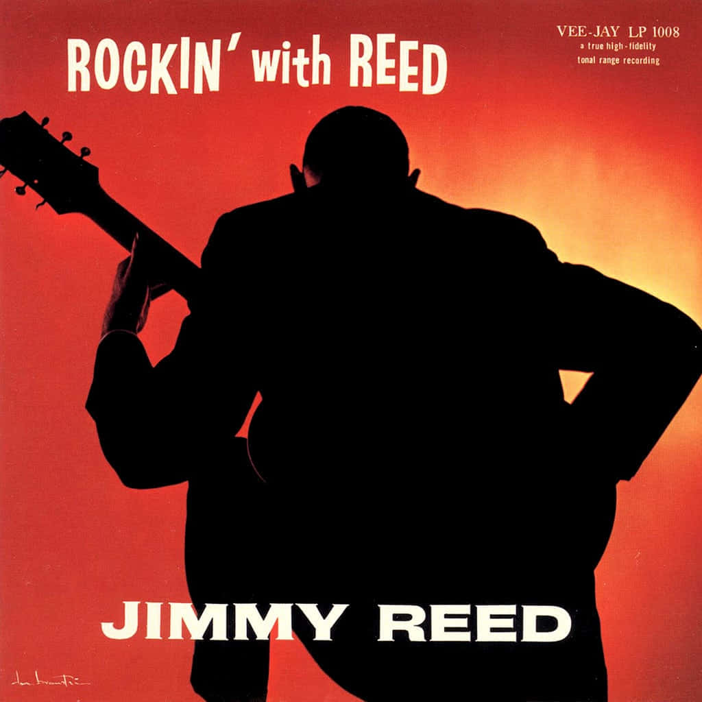 Jimmyreed Rockt Mit Dem Vinyl-cover Von Rockin With Reed. Wallpaper