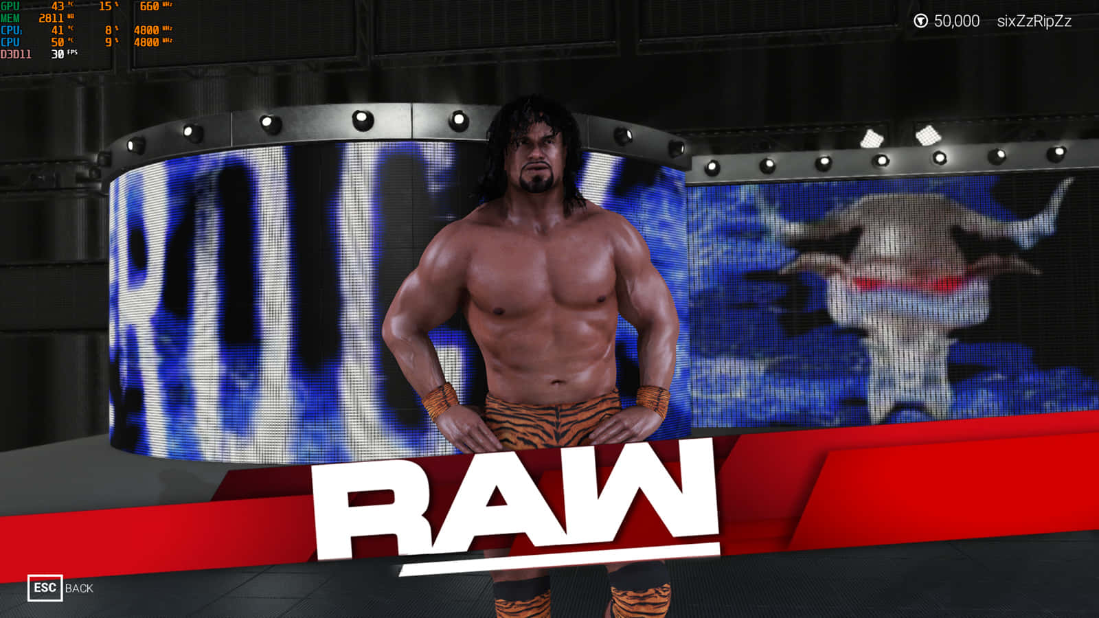 Jimmy Snuka Raw Action Character Wallpaper