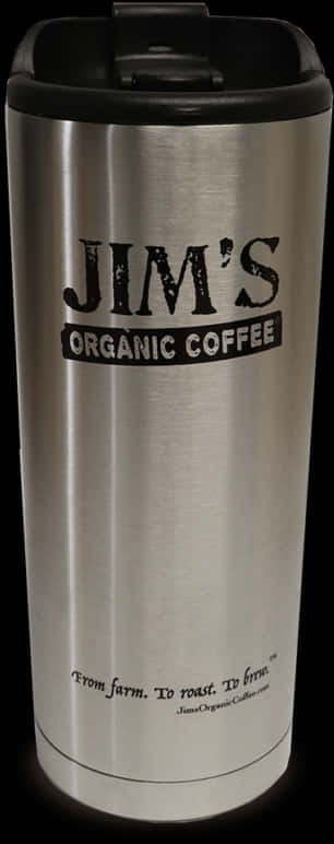 Jims Organic Coffee Tumbler PNG
