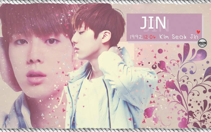 Jin BTS Cute Pink Theme Wallpaper
