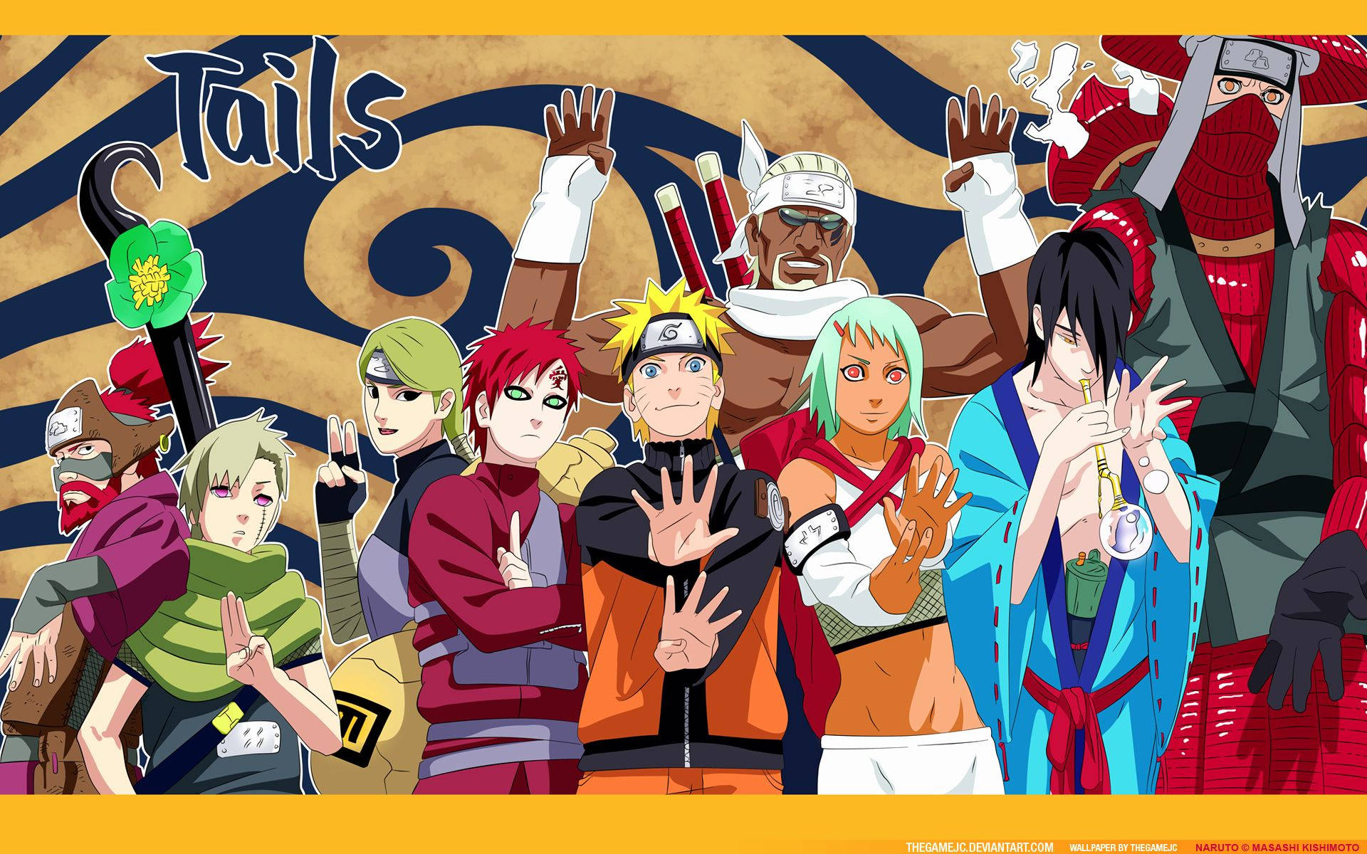 Jinchuriki Naruto Characters Fan Art Wallpaper