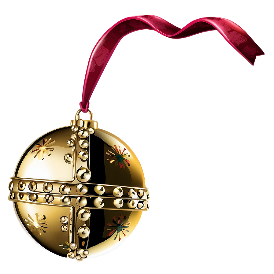 Jingle Bell Gold Png Vru PNG