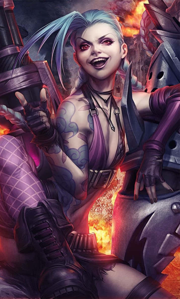 Jinx, the Explosive Hooligan in an Action-Packed Scenery
