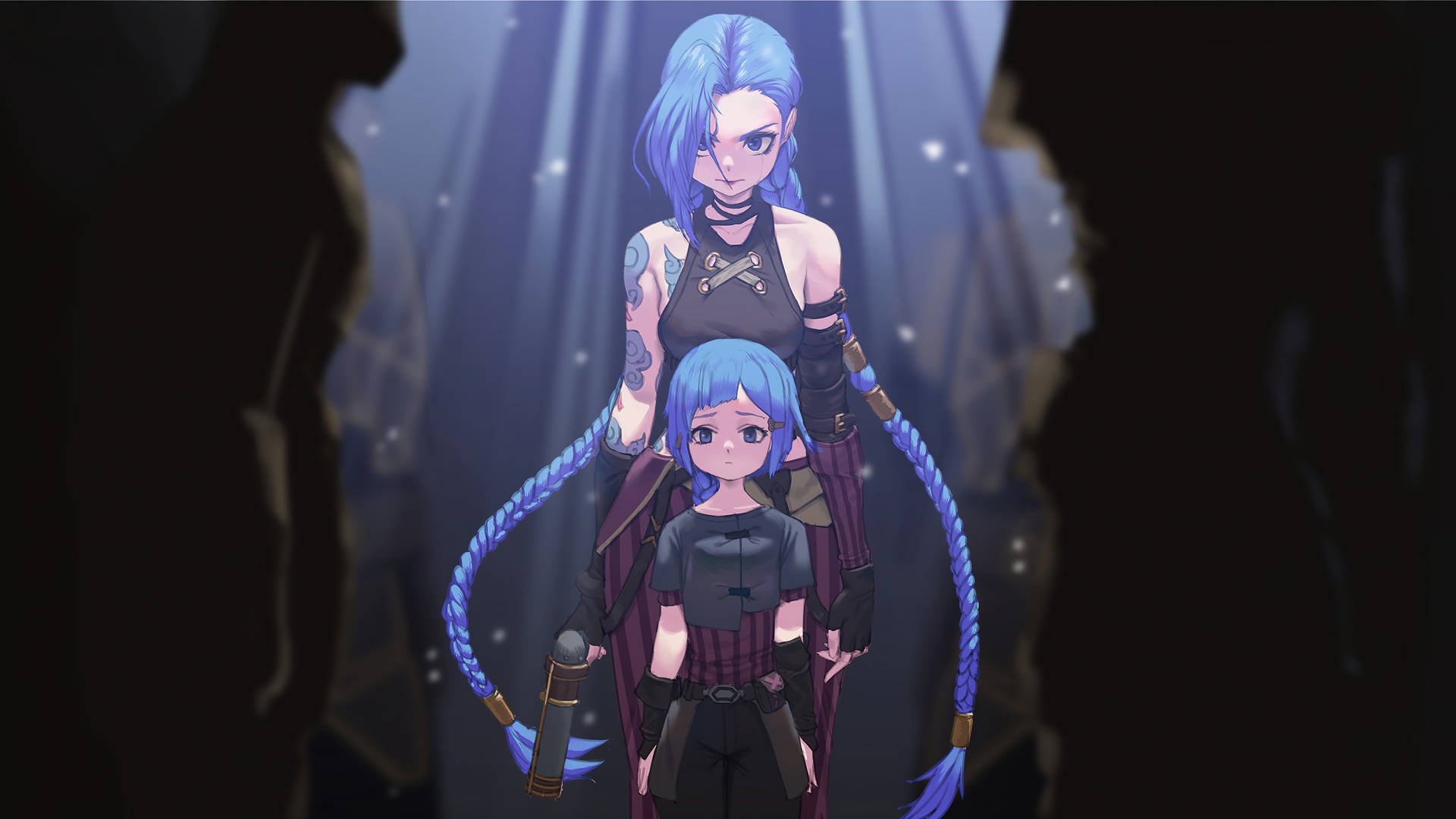Jinx Arcane And Younger Self Wallpaper