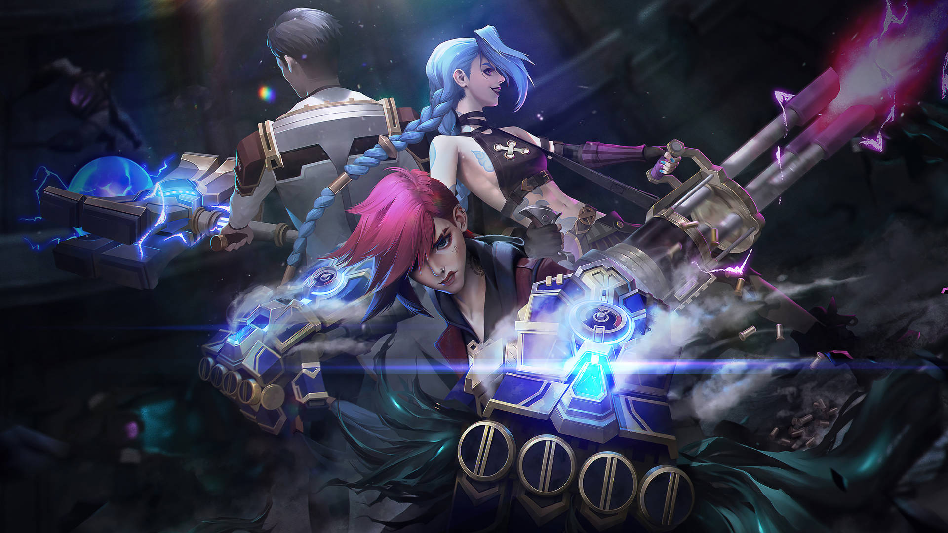 Jinx Arcane Characters Weapons Background