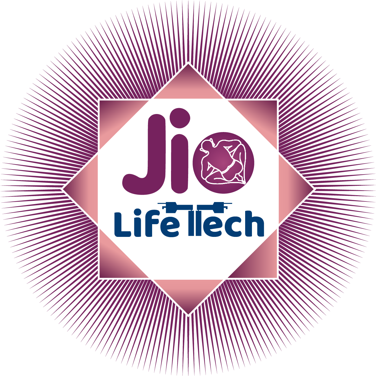 Jio Life Tech Logo Design PNG