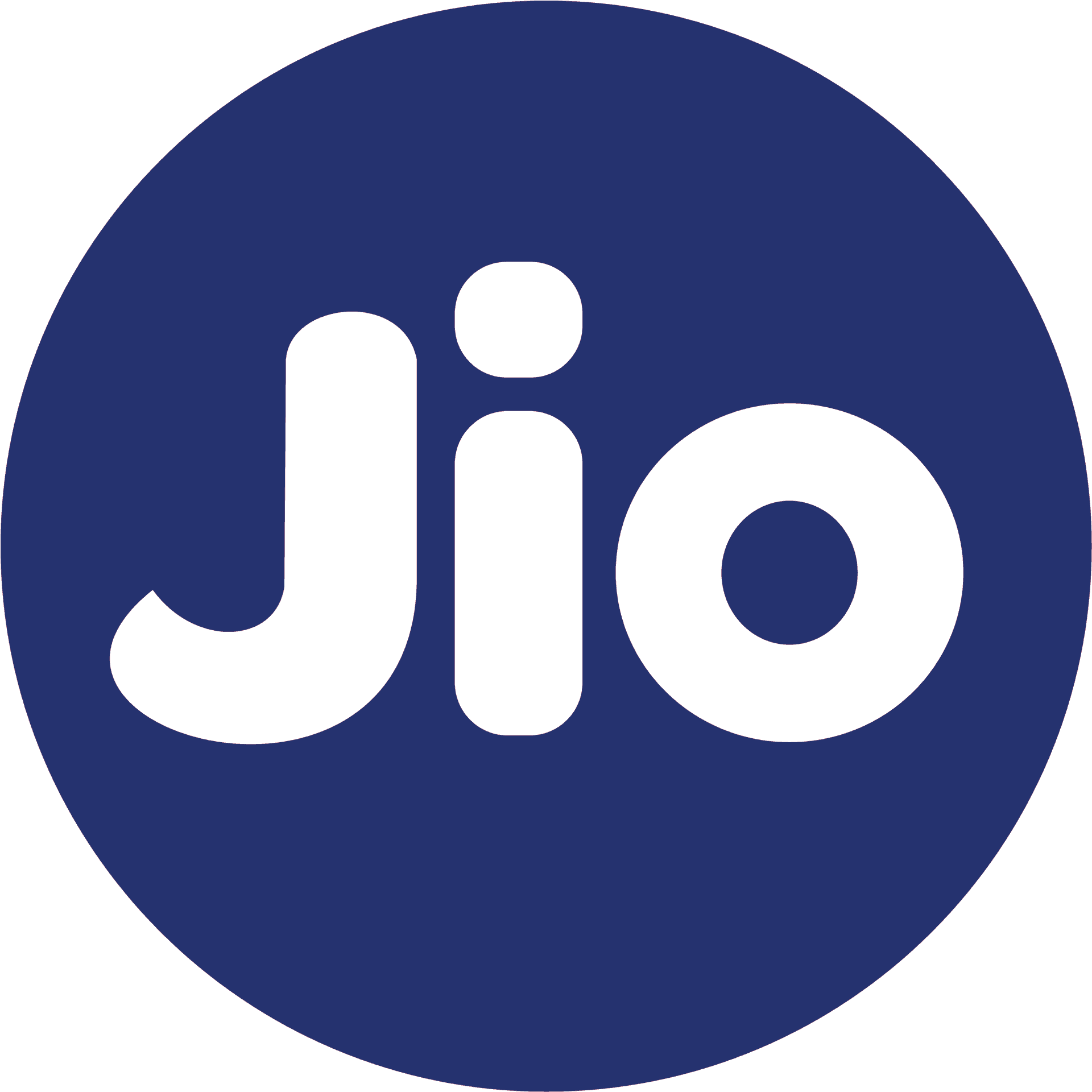 Jio Logo Blue Background PNG