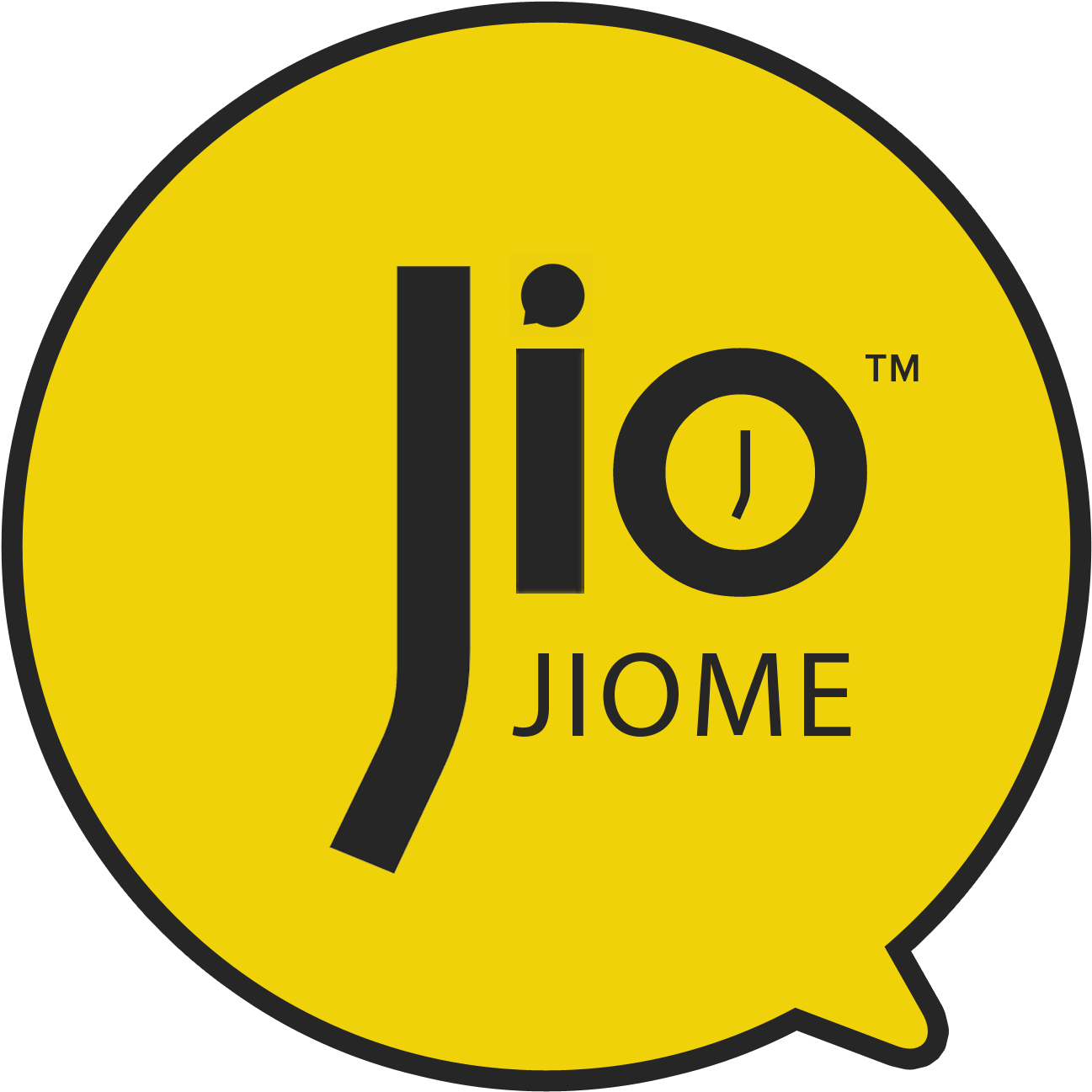 Download Jio Logo Yellow Background | Wallpapers.com