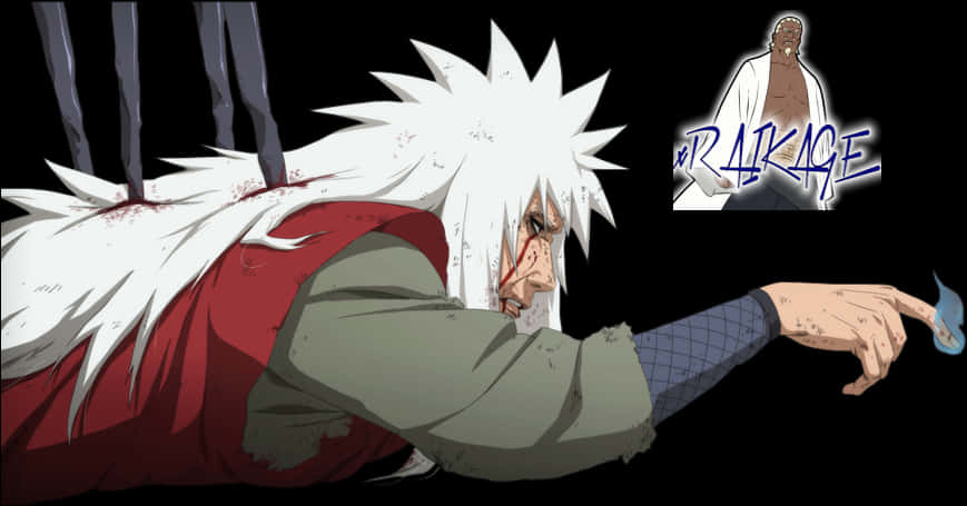 Jiraiya Final Moment Naruto Anime PNG