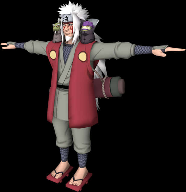 Jiraiya Naruto3 D Model PNG