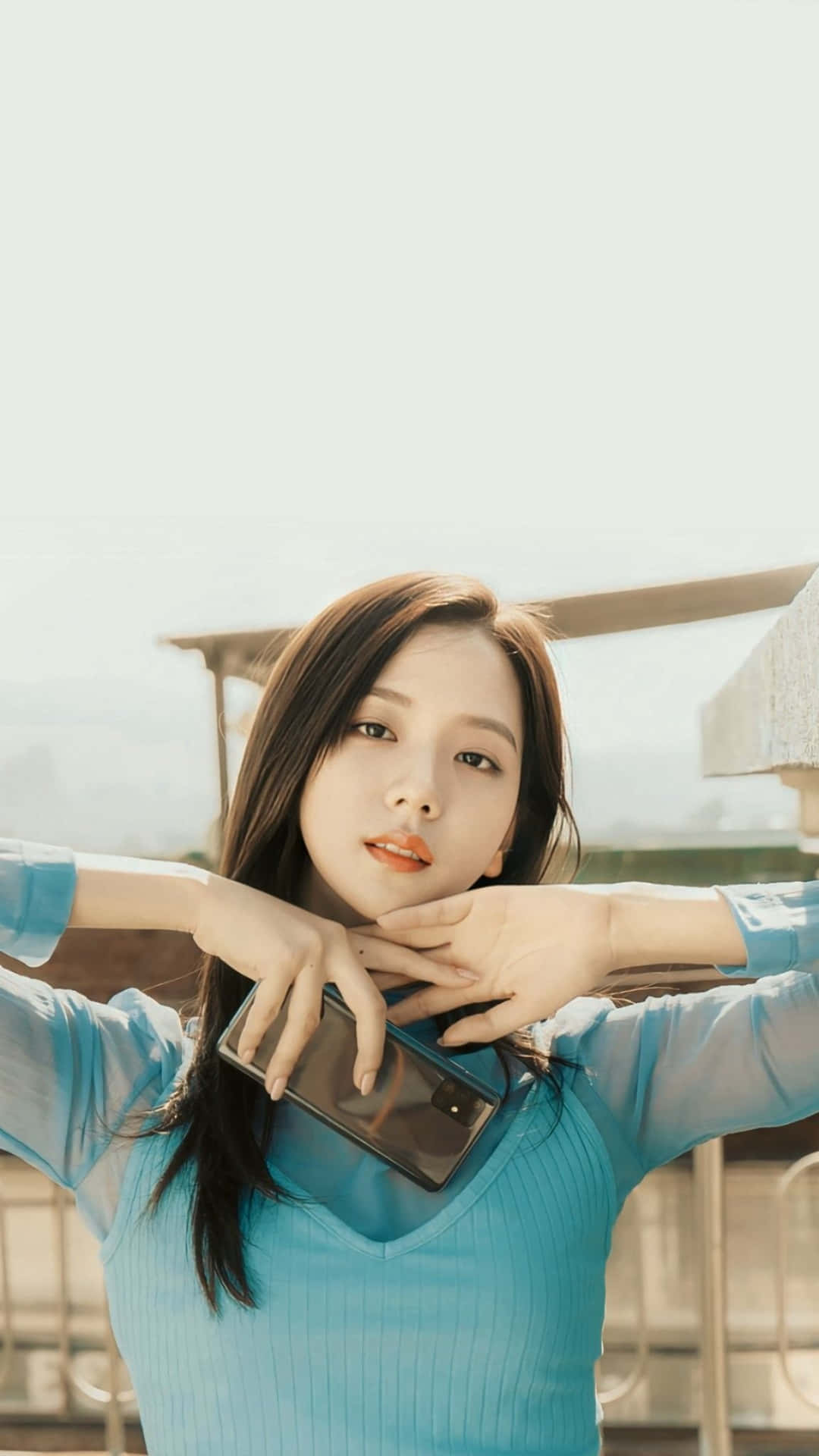 Jisoo,la Belleza De Blackpink De Corea Del Sur. Fondo de pantalla