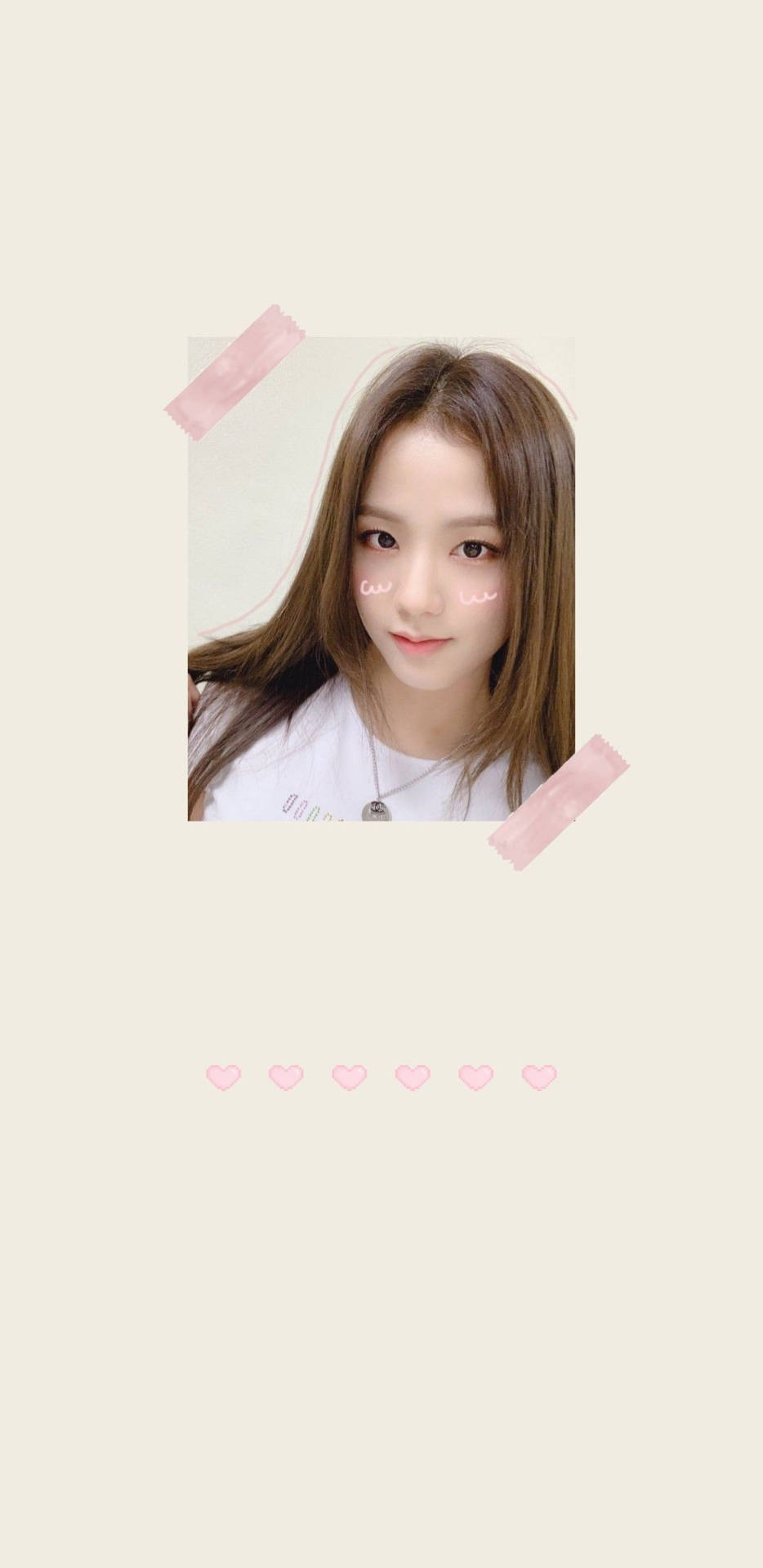 Jisoo Cute Smile Pink Aesthetic Wallpaper