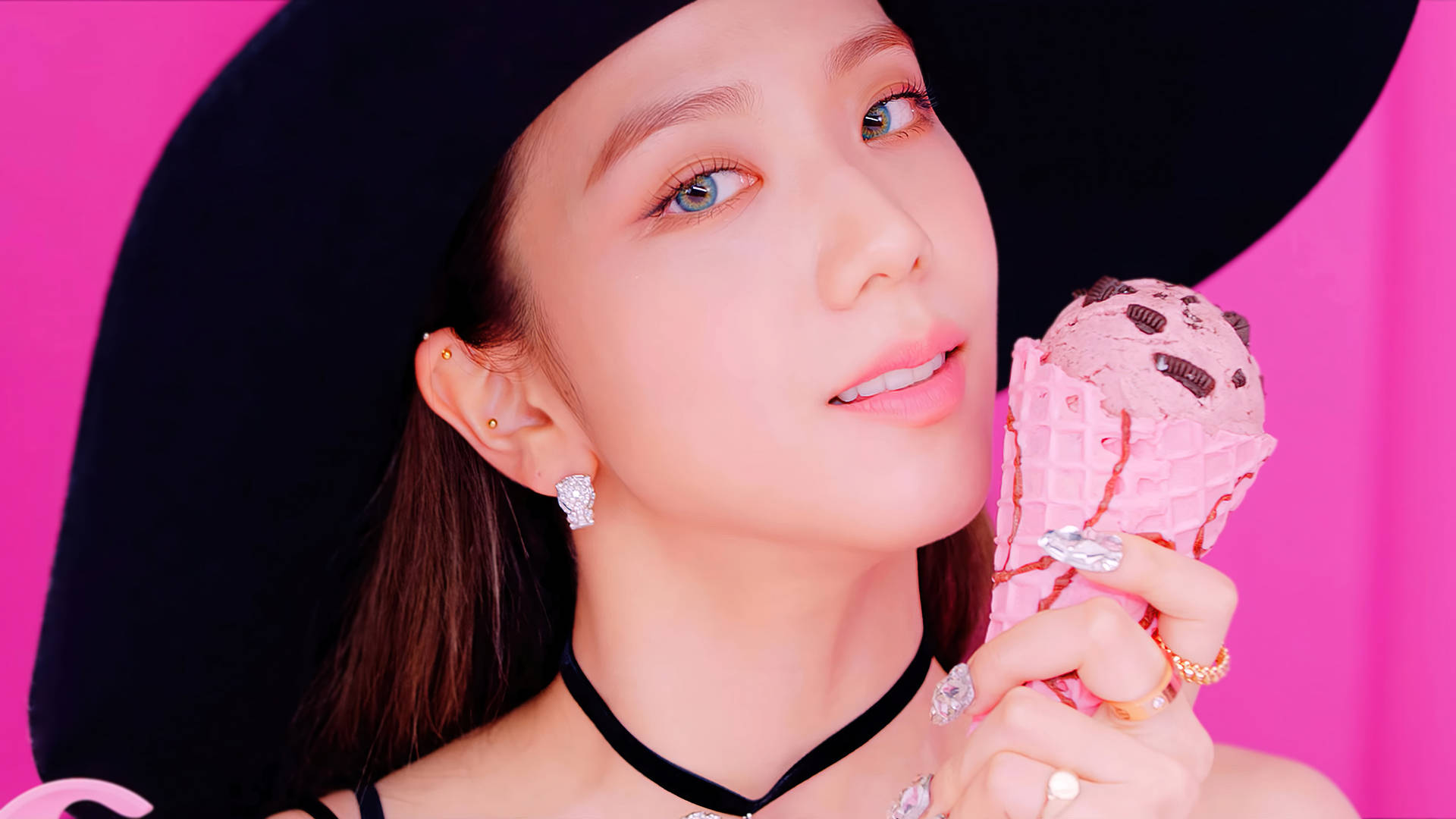 Jisoo Ice Cream Background