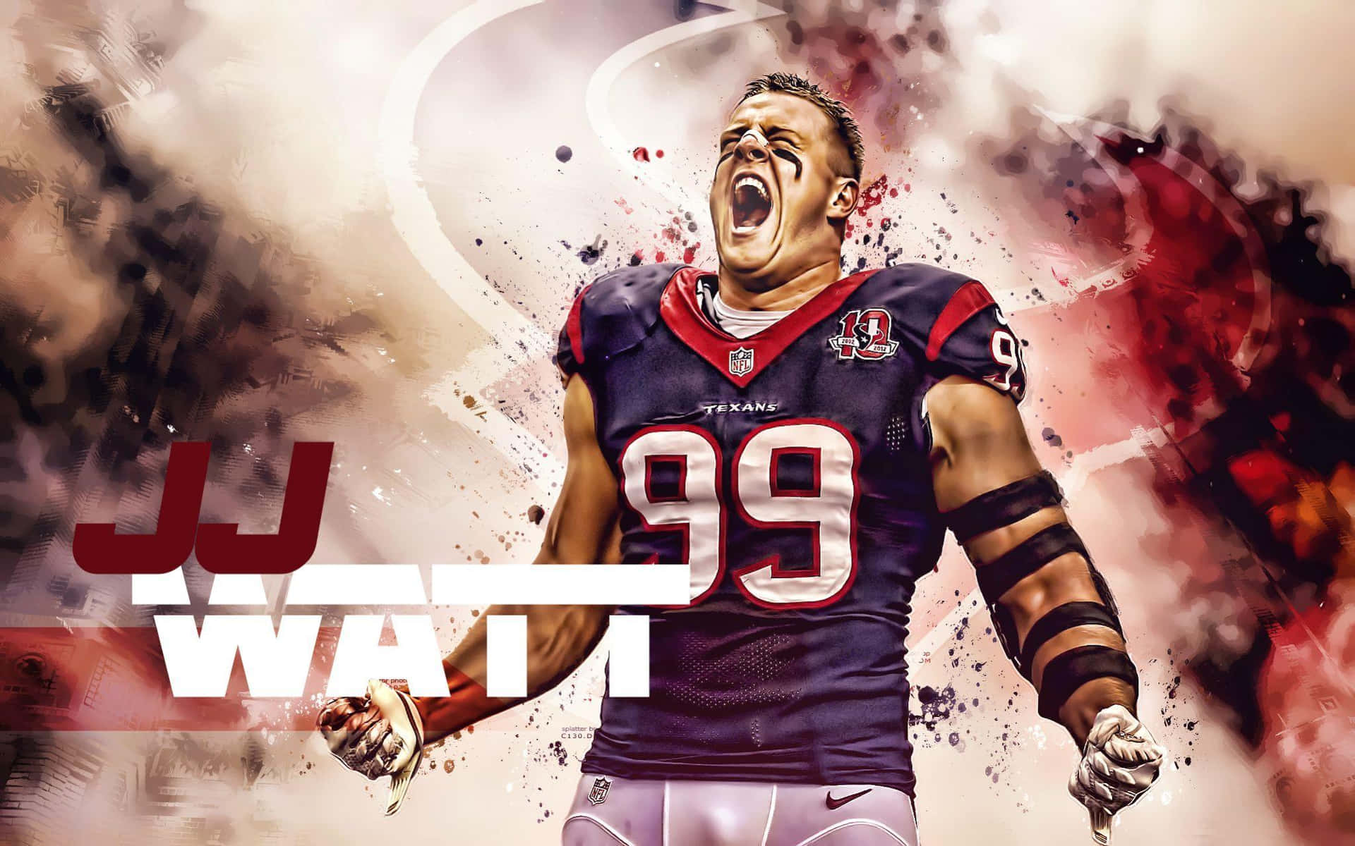 Probowl-defensive End J.j. Watt Von Den Houston Texans Wallpaper