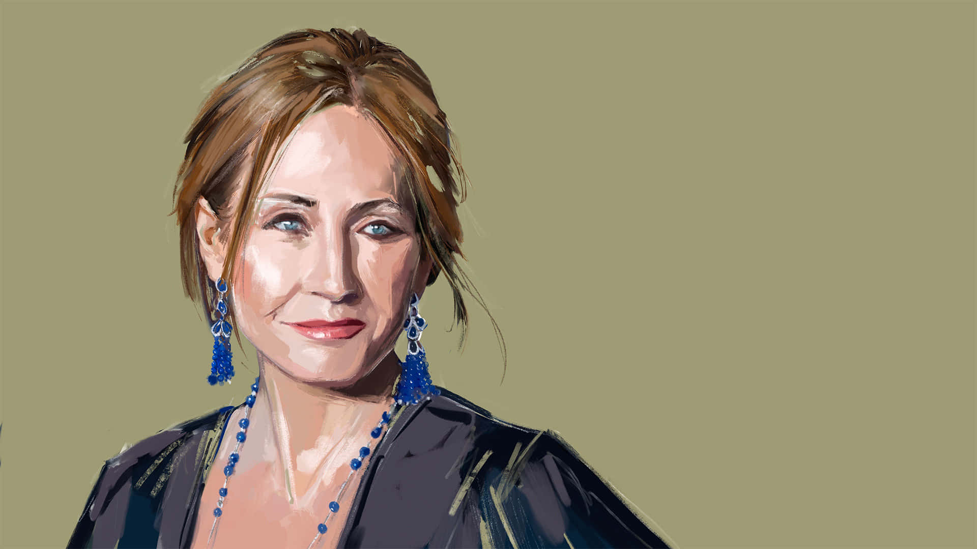 Jk. Rowling Sonriendo En Un Evento De Lanzamiento De Libro Fondo de pantalla