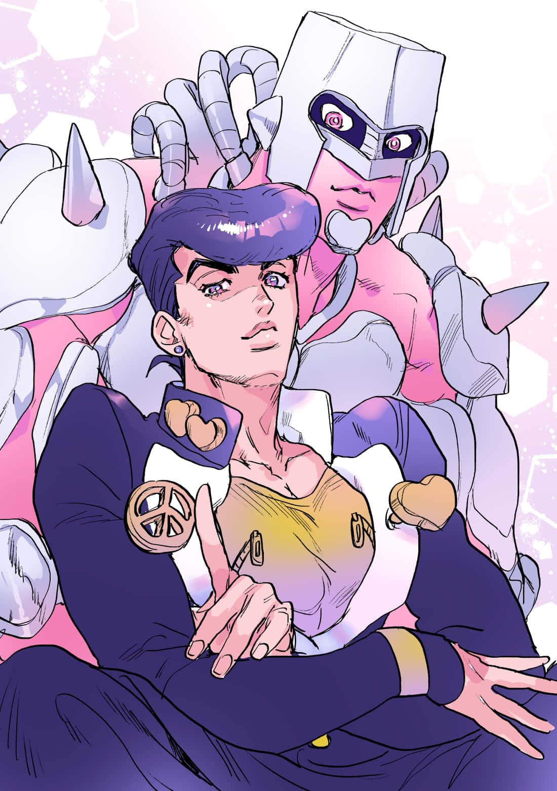 Personnage Et Stand De Jo Jo Diamond Unbreakable Fond d'écran