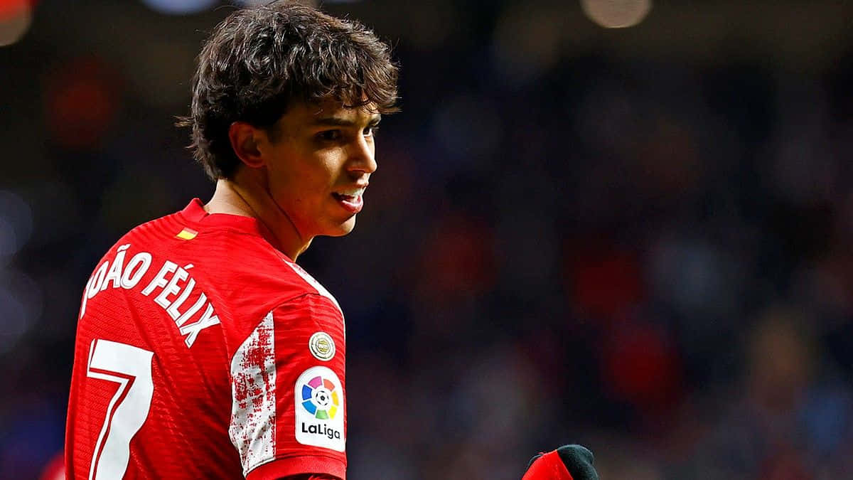 Joao Felix Atletico Madrid Number7 Wallpaper