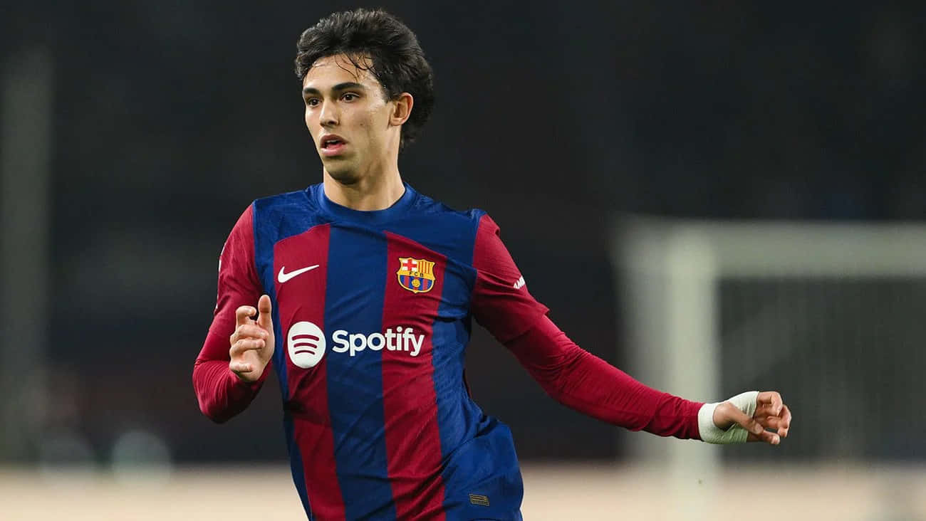 Joao Felix Barcelona Action Shot Wallpaper