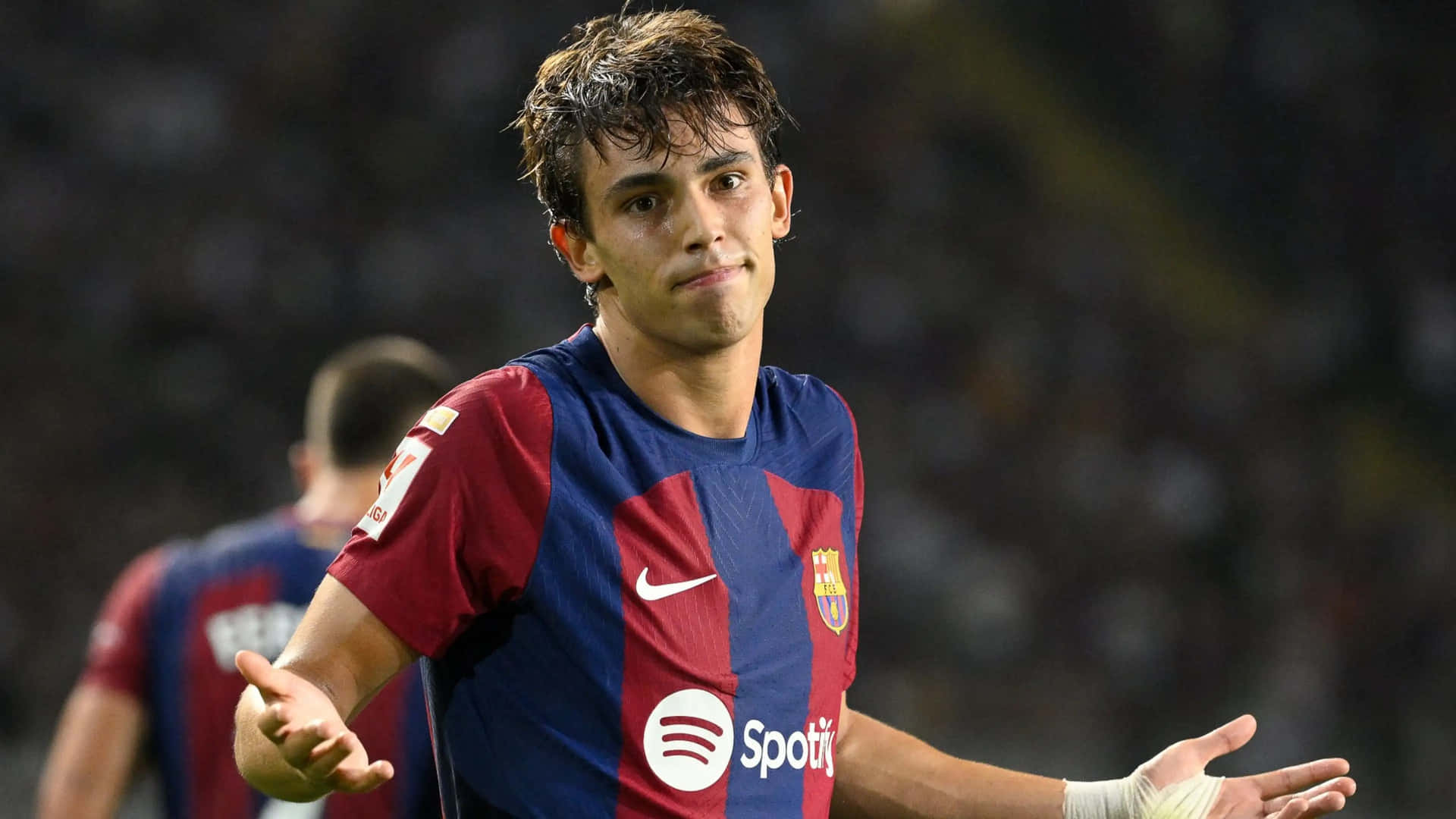 Joao Felix Barcelona Forvirret Gest Bakgrunnsbildet