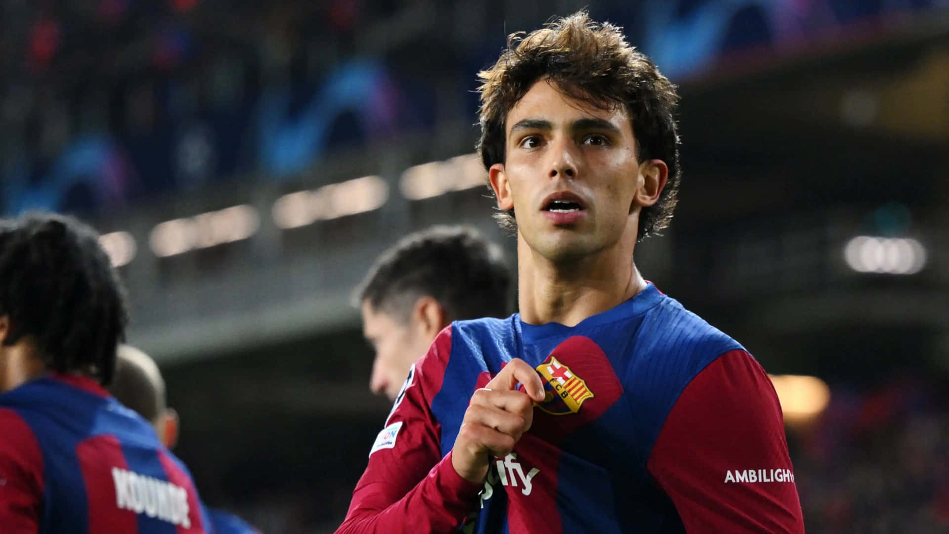 Joao Felix Barcelonan Ottelun Valmistautuminen Taustakuva