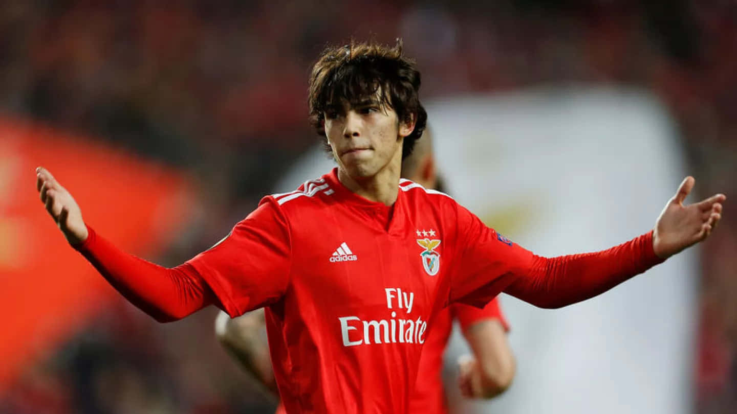 Joao Felix Benfica Rød Drakt Bakgrunnsbildet