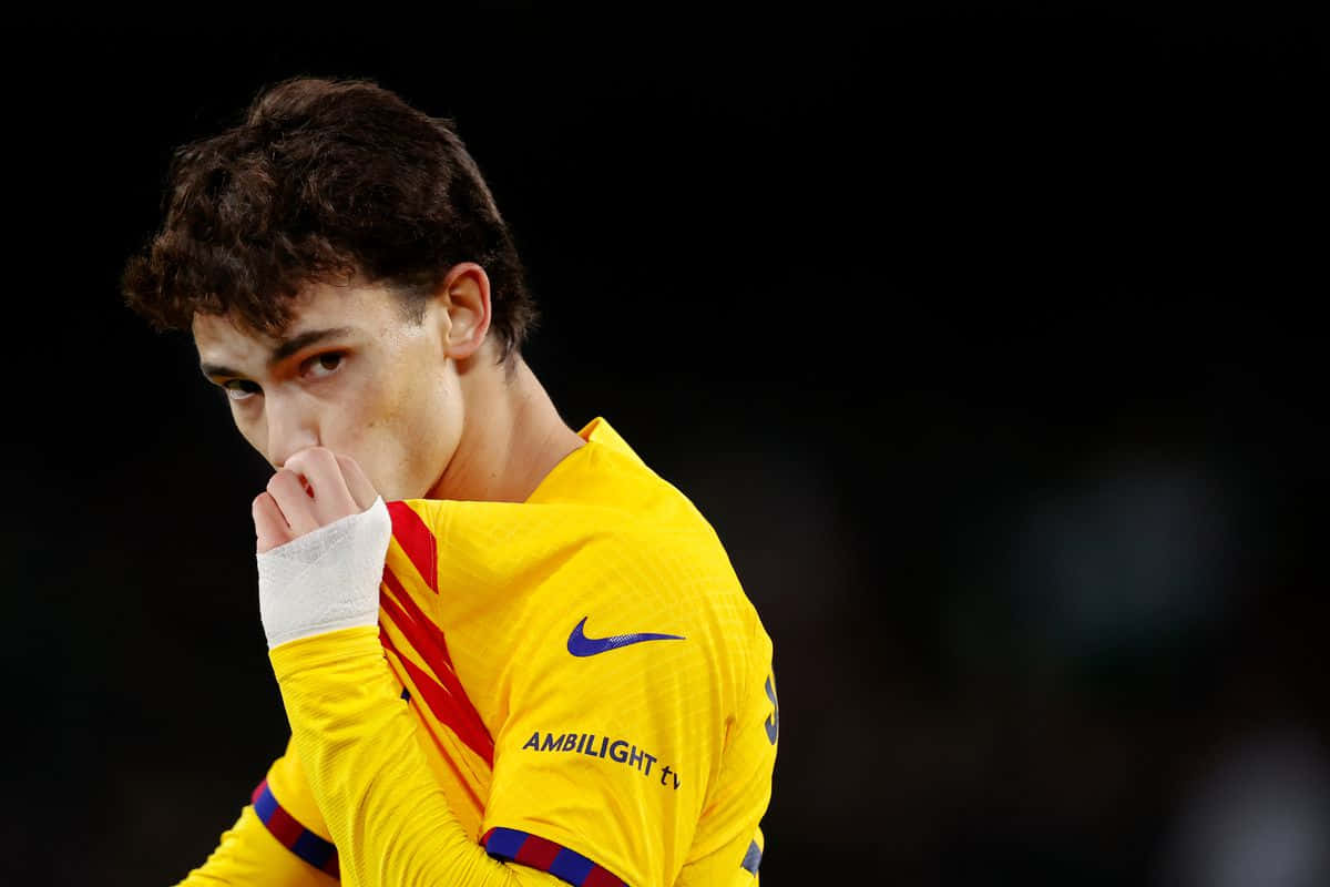 Joao Felix Thoughtful Moment During Match Wallpaper