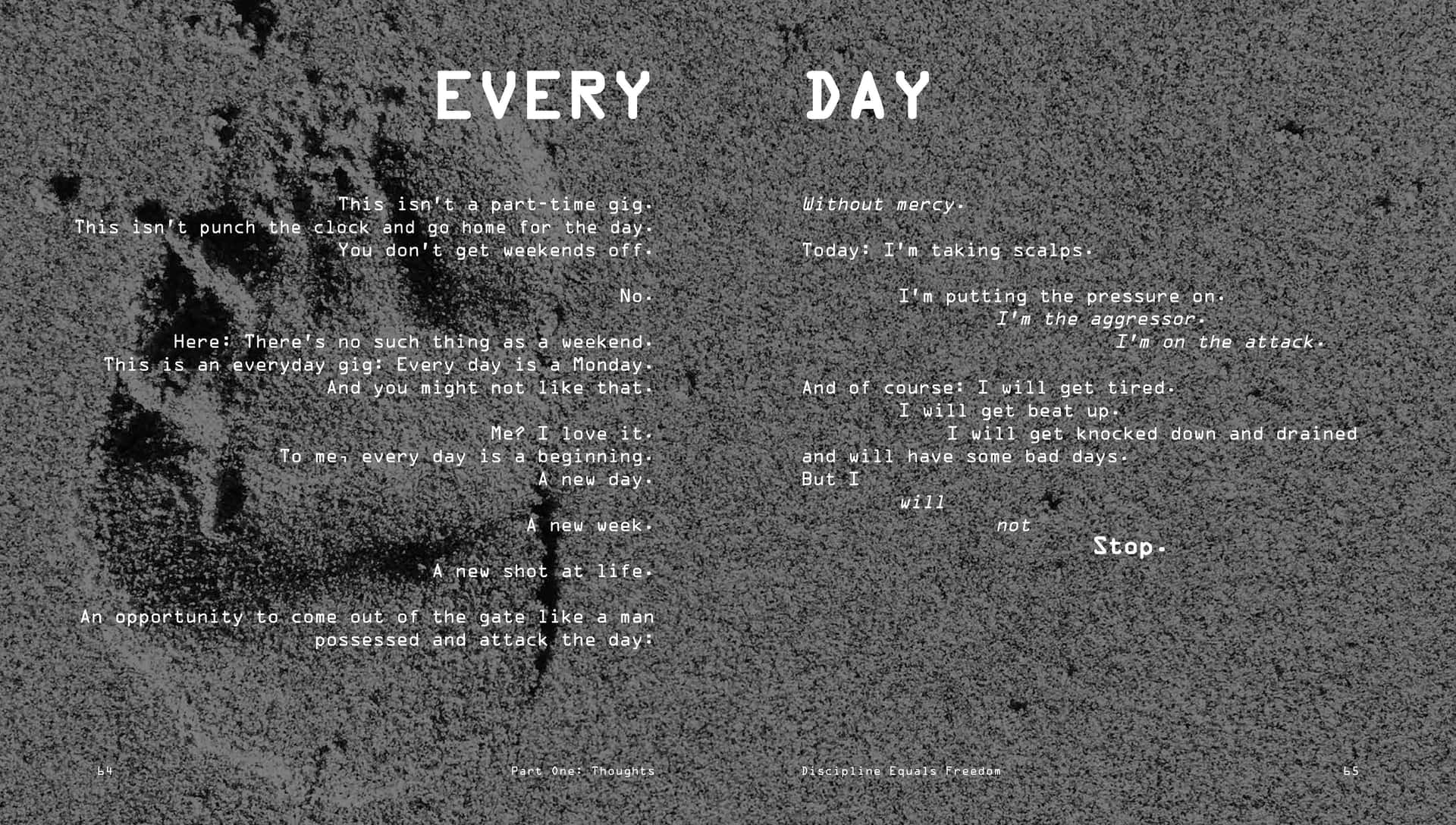 Jedentag - Ein Gedicht Von Einer Person Wallpaper