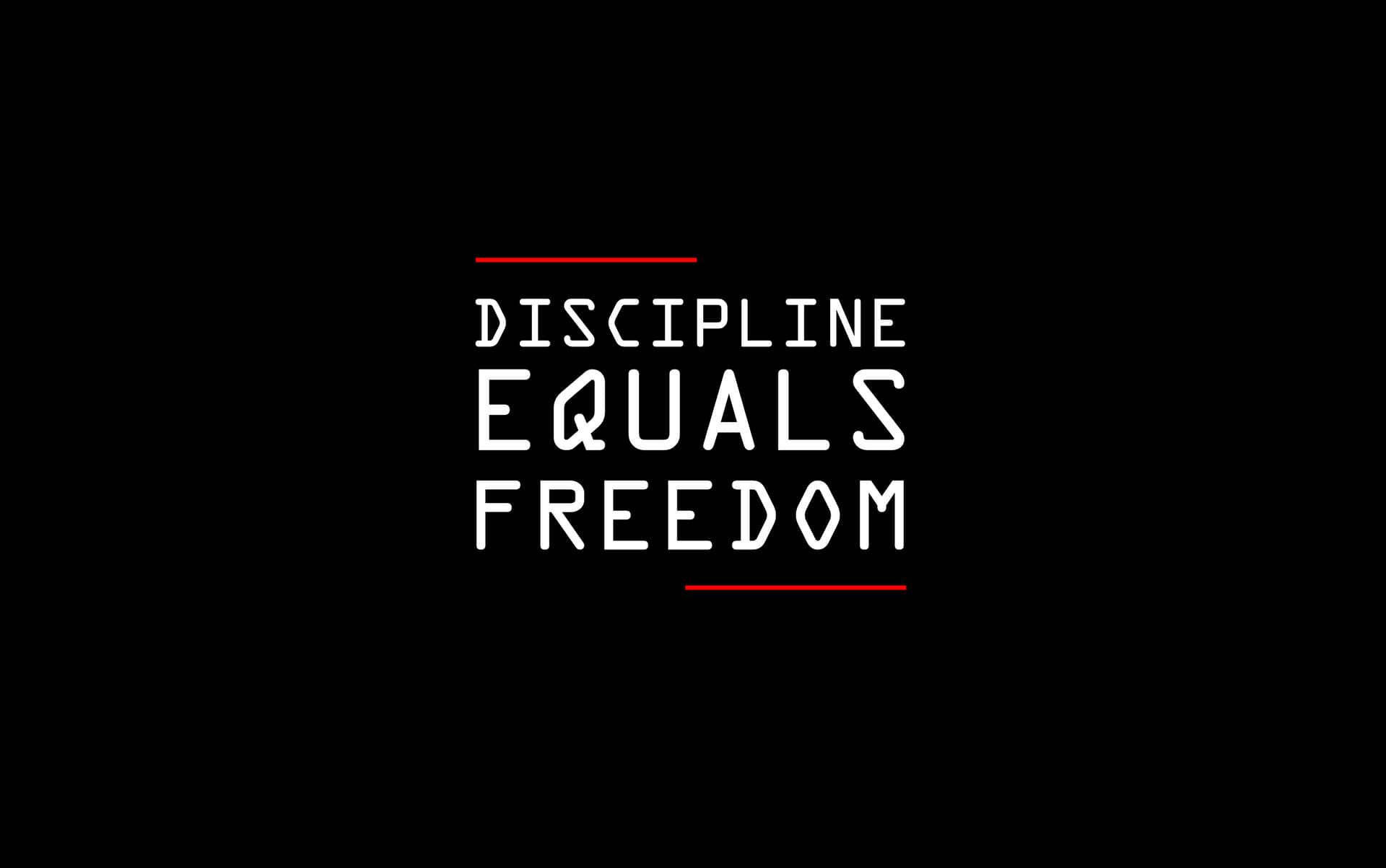 Disciplin betyder frihed Wallpaper