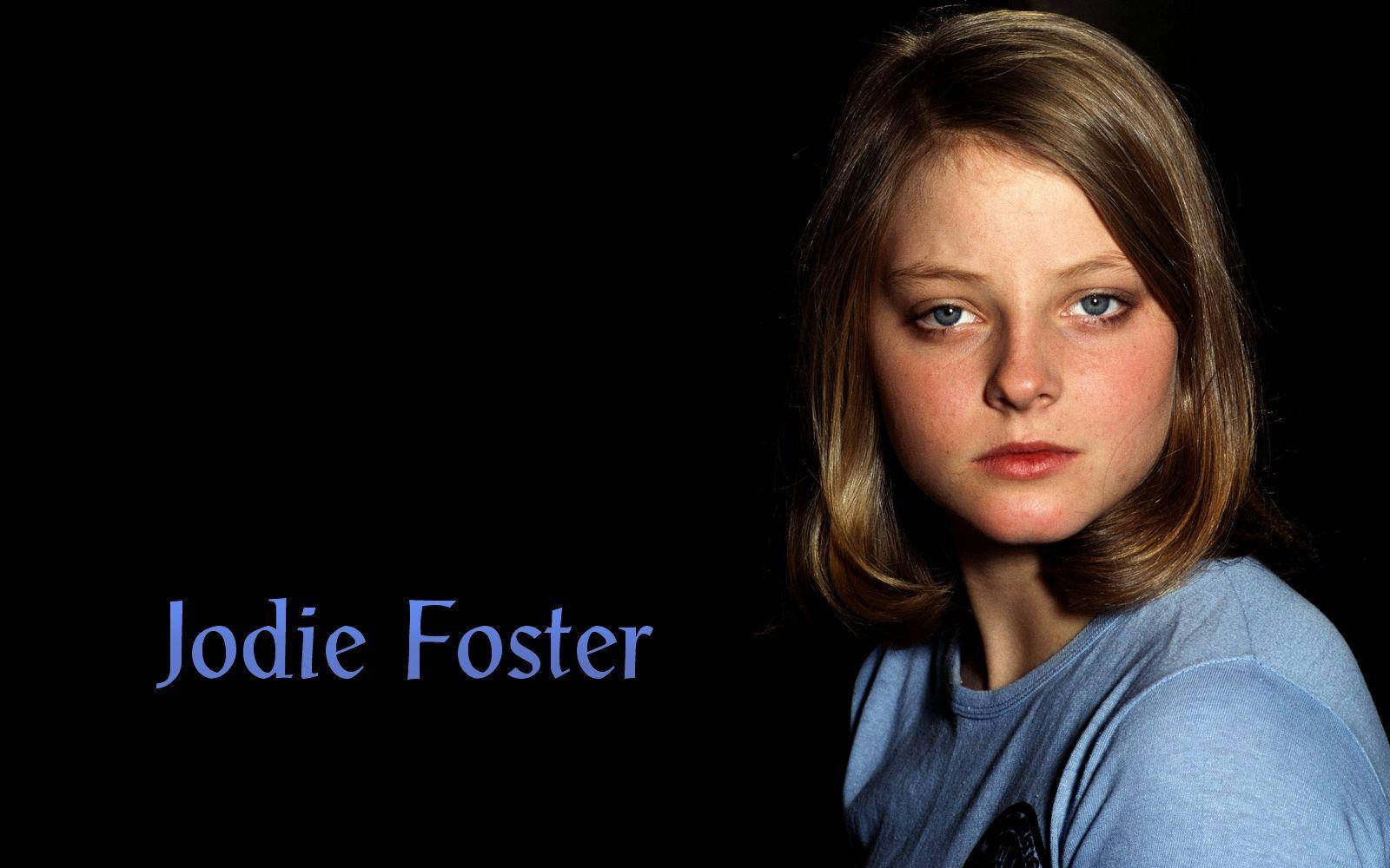 Jodie Foster In Black Background Wallpaper