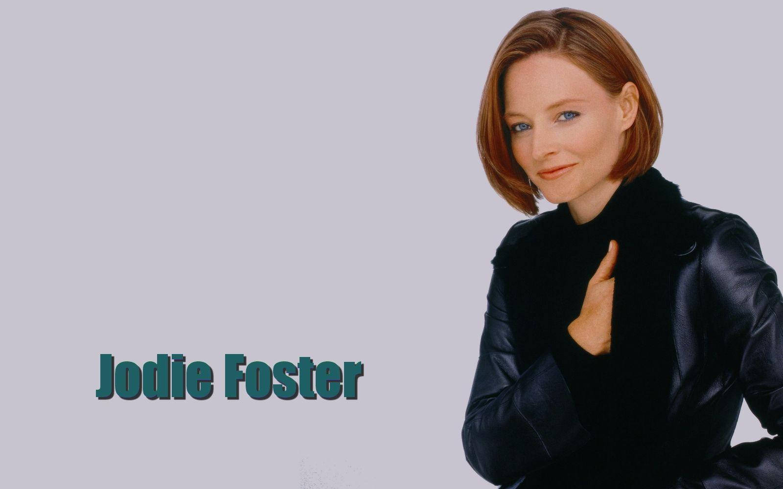 Jodie Foster I Sort Jakke Wallpaper