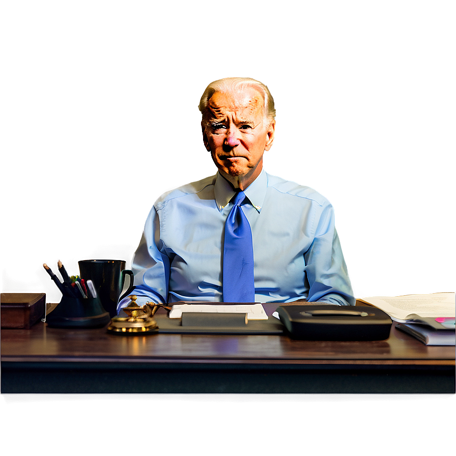 Download Joe Biden At Desk Png Mvl61 | Wallpapers.com