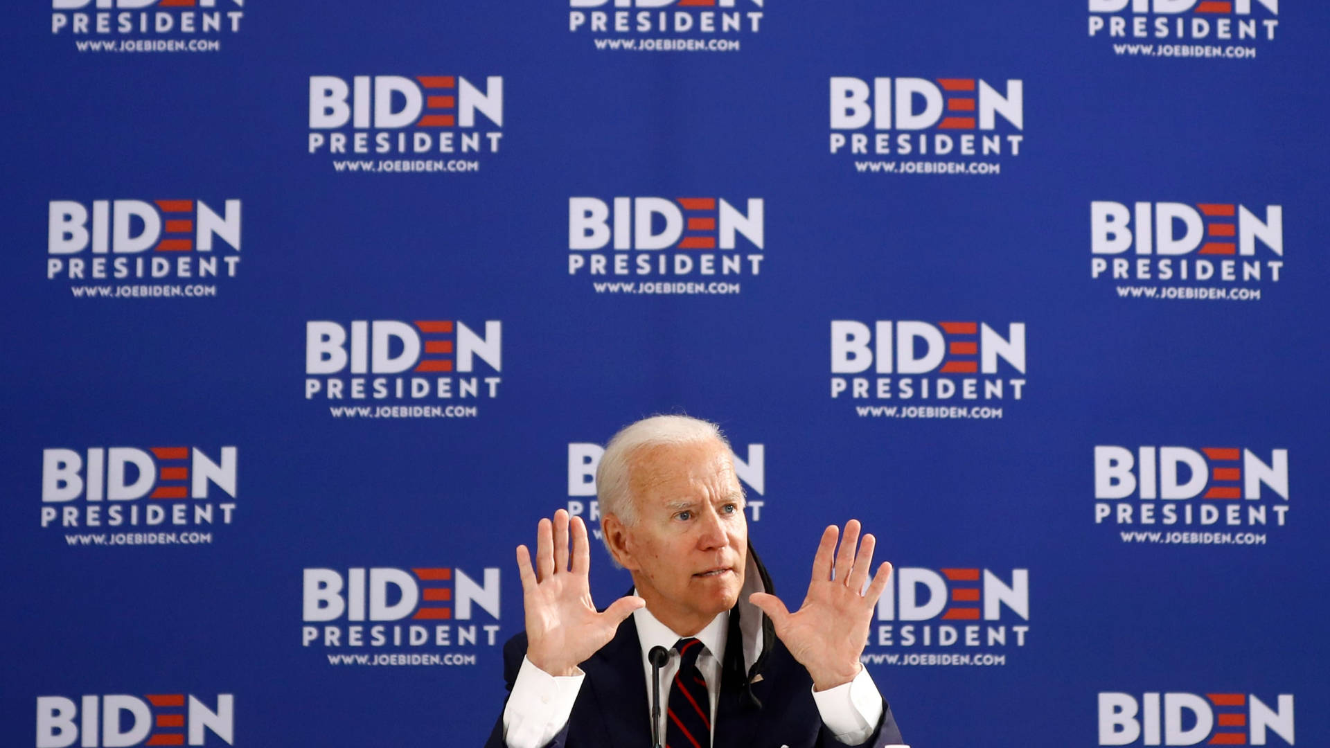 Vice President Joe Biden delivering an inspirational speech Wallpaper
