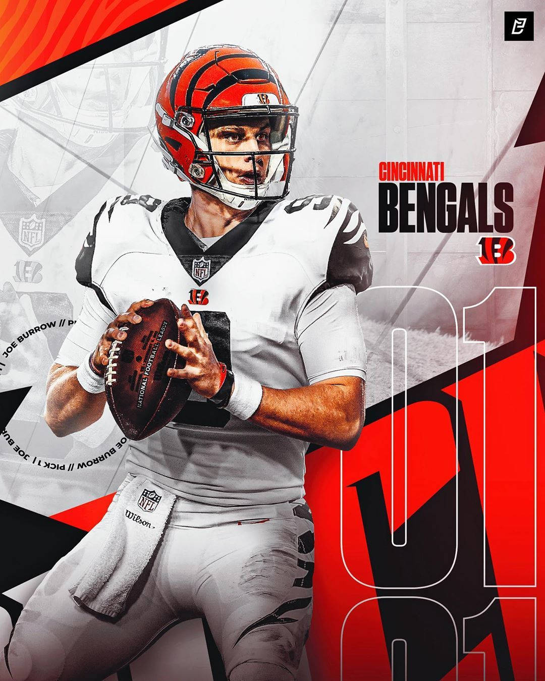 Download Cincinnati Bengals Joe Burrow Wallpaper