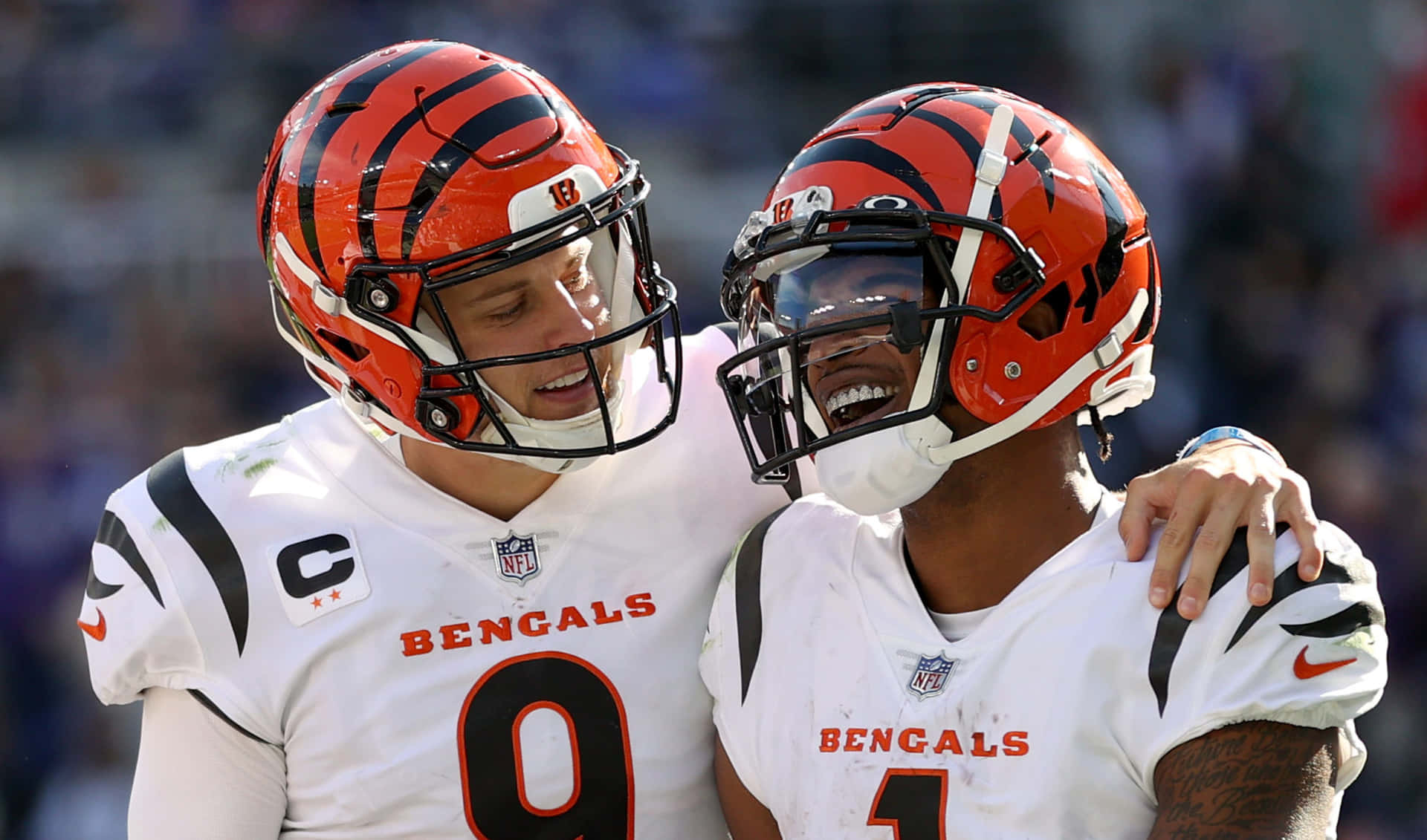 Joe Burrow Ja Marr Chase Cincinnati Bengals Celebration Wallpaper