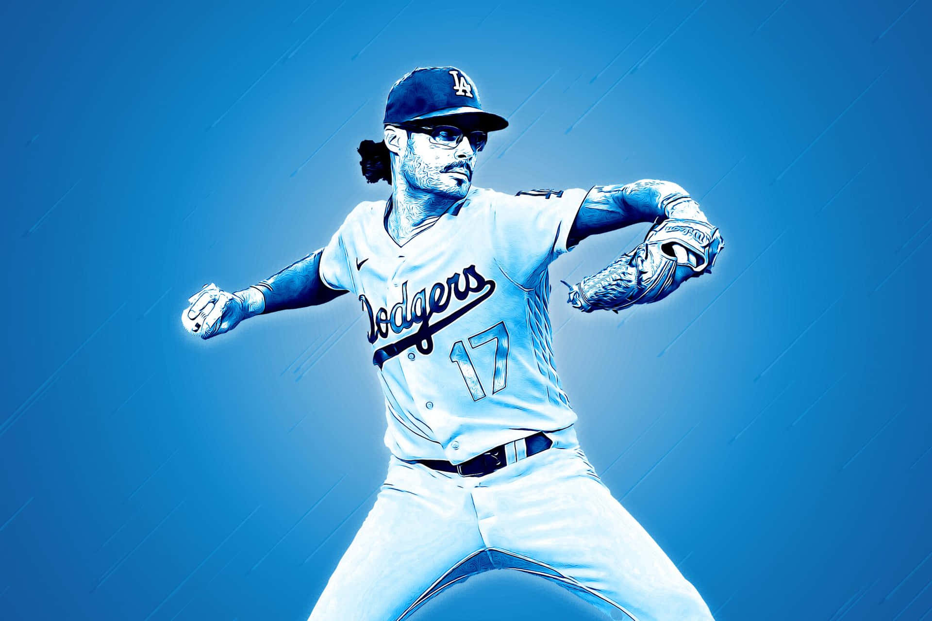 Joe Kelly Dodgers Pitching Stance Wallpaper