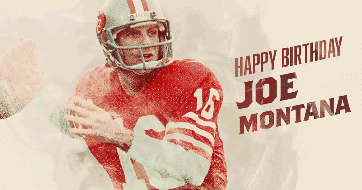 Den legendariske NFL-quarterback Joe Montana pryder dette tapet. Wallpaper
