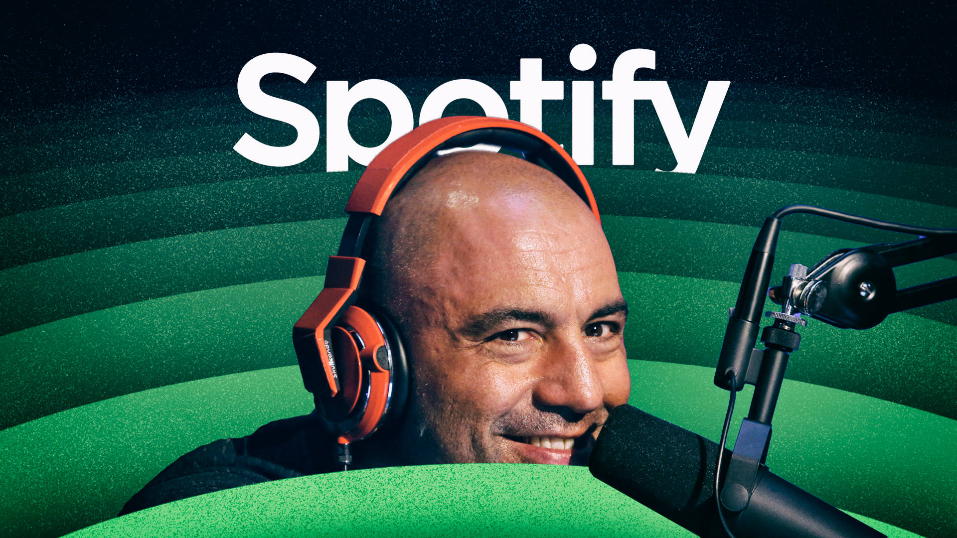 Joe Rogan With Spotify Logo Wallpaper
