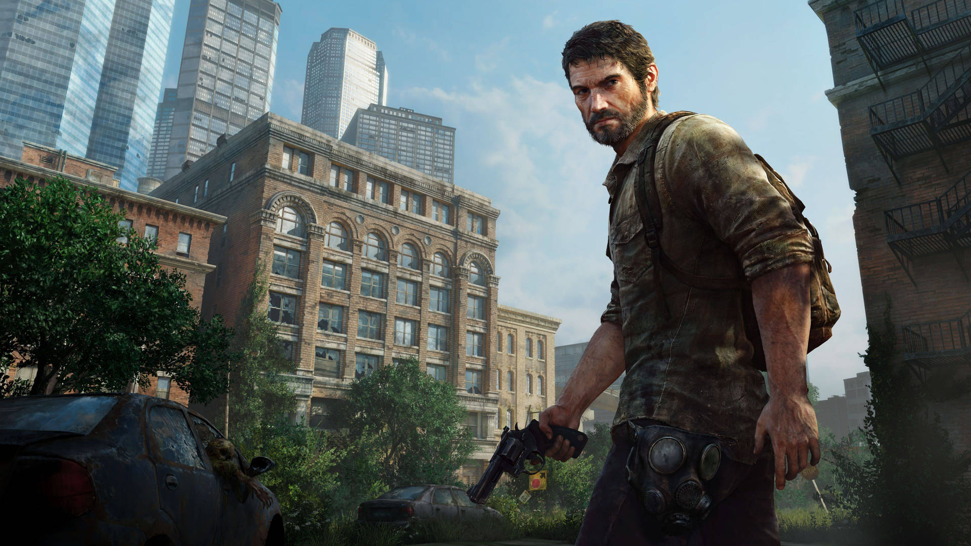 Joel Holder et gevær i The Last Of Us 4K Wallpaper Wallpaper
